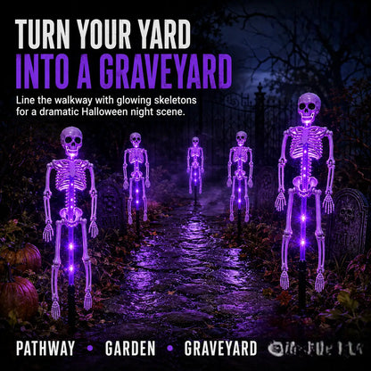 🎃 Solar Skeleton Ground Stake Lights – Outdoor Waterproof Halloween Decor
