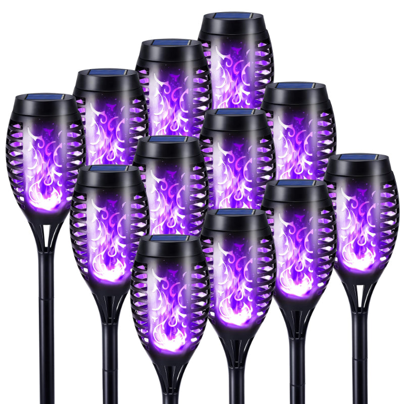 Halloween Outdoor Solar Flickering Flame Torch Lights Waterproof Garden Yard Pathway Decor SKAZ018