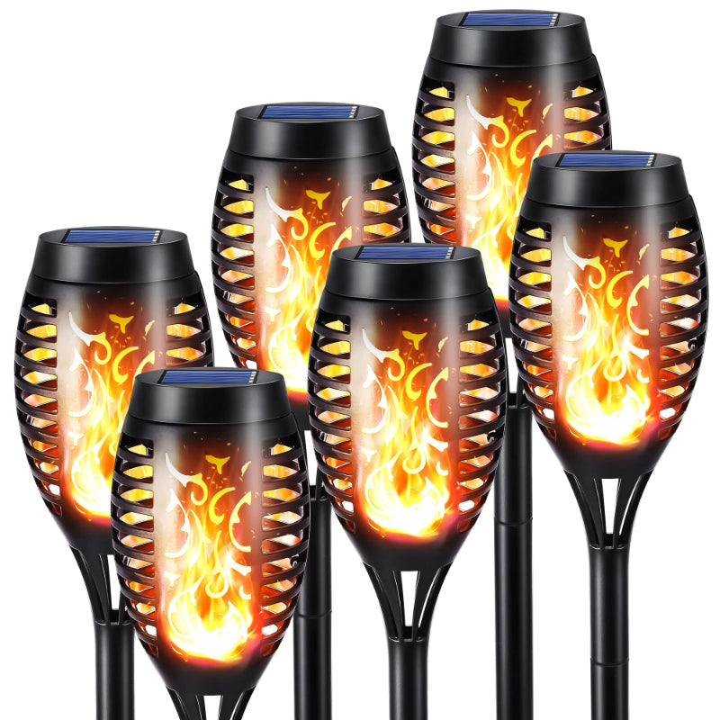 Halloween Outdoor Solar Flickering Flame Torch Lights Waterproof Garden Yard Pathway Decor SKAZ018
