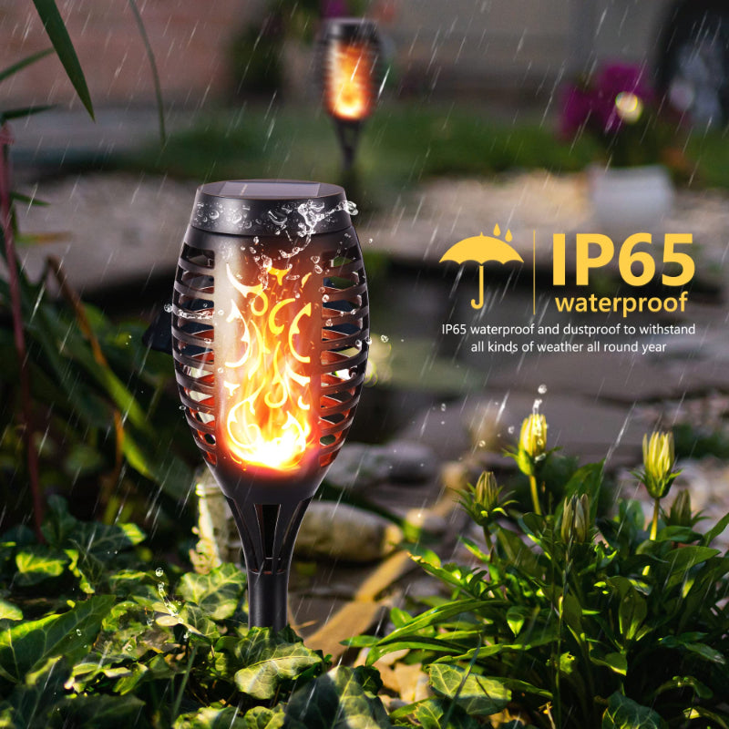 Halloween Outdoor Solar Flickering Flame Torch Lights Waterproof Garden Yard Pathway Decor SKAZ018